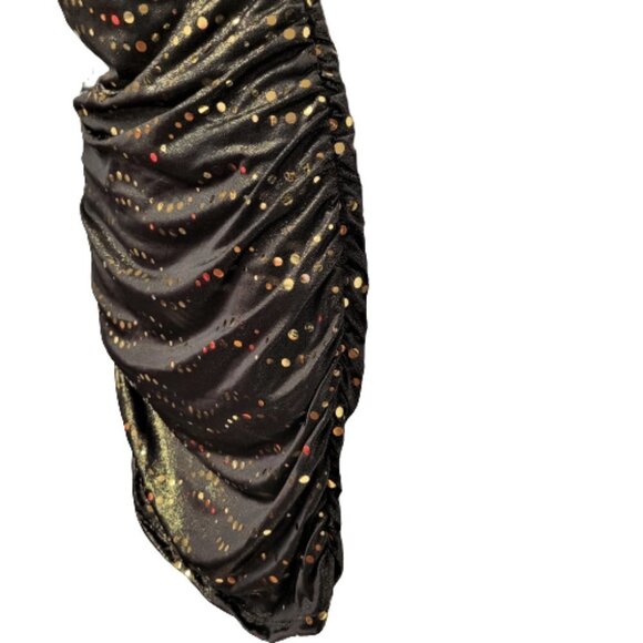 Strapless Mini Dress Gold And Black Dress  - Size M, Size L - Picture 6 of 16